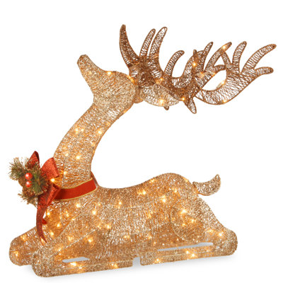 The Holiday Aisle® 31in. Resting Reindeer with LED Lights