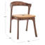 Chaise en bois et cuir Carper-70605909