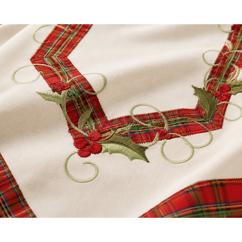 Salvaggio Embroidered Holiday Table Runner, 54" L x 15" W