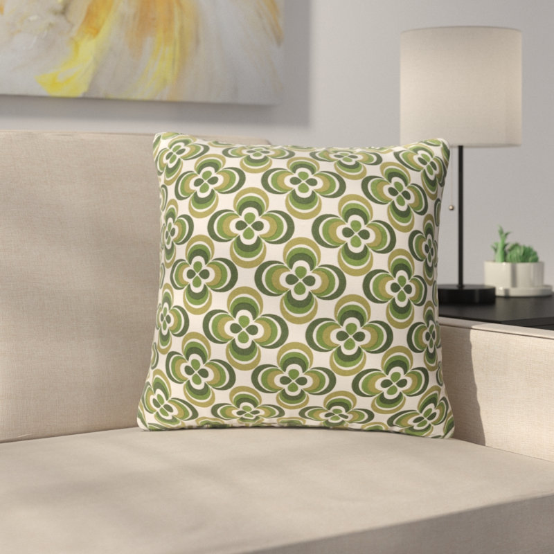 Murrin Cotton Throw Pillow, Olive Multi