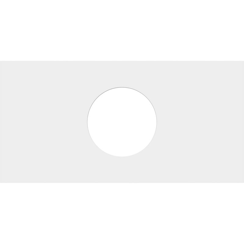 14"W x 7"H x 4"ID x 4 3/4"C x 1"P Rectangle Architectural Grade PVC Contemporary Ceiling Medallion, 7" H x 14" W x 1" D