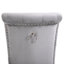 Chaise d’appoint rembourrée velours touffeté grise Voltaire-1365370860
