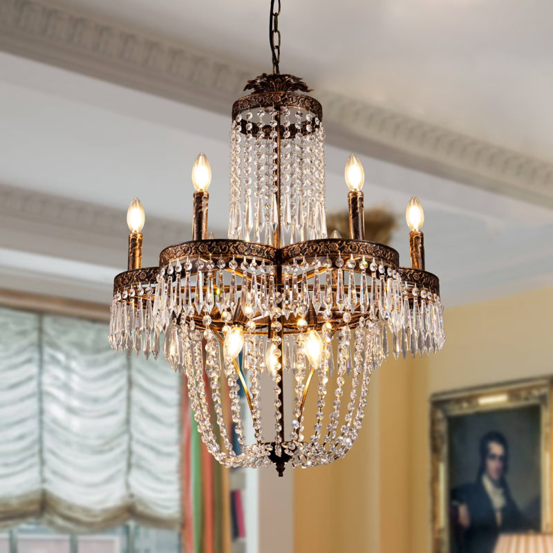 Jelisaveta 9 - Light Dimmable Empire Chandelier, 31.3" H x 24.8" W x 24.8" D