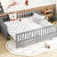 Lit plateforme simple, convertible en lit simple double, ton gris élégant et pin, structure sécuritaire pour lit d'invité, contreplaqué de pin, bords arrondis lisses, outils d'assemblage fournis-1841439103-1841439088