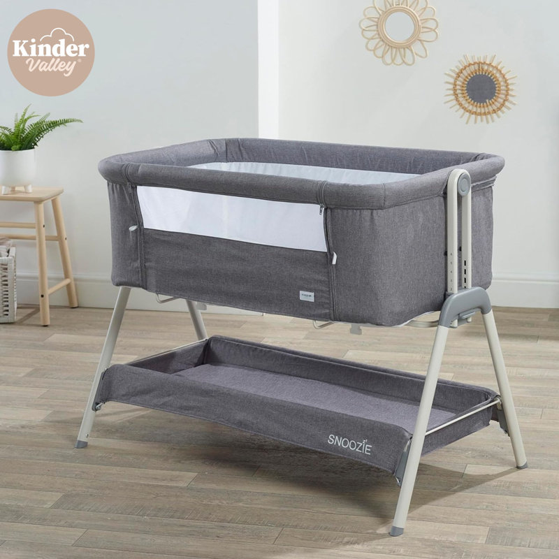 Snoozie Cot Bed, Dark Grey