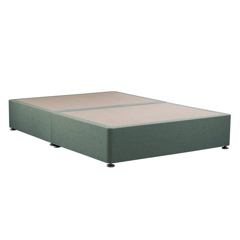 Kaliope Bed, Small Double (4'), Tweed Azure, Non Storage Divan Base