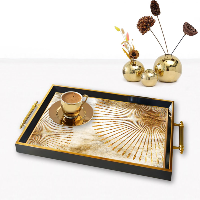 Elegant Glass Tray, 19.7 x 11.4 x 1.4 inches | 100% Durable Glass Construction | Easy to Clean with Damp Cloth | Ideal for Serving, Decorative Display, and Organizing | Stylish Addition to Home Décor