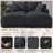 Masir Boneless Sleeper Couch,Double Chaises Lounge With Pillows, Could Plush Corduroy-515763134