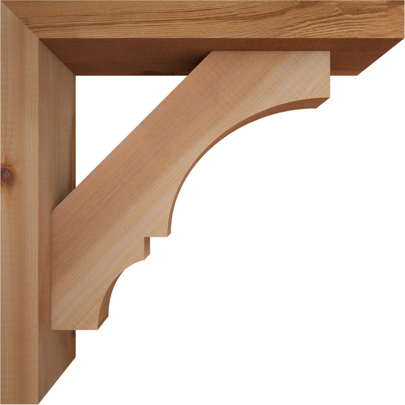 Support de bloc Balboa avec entretoise décalée, 16 x 16, Cèdre rouge occidental de l 3 1/2 po (lisse)