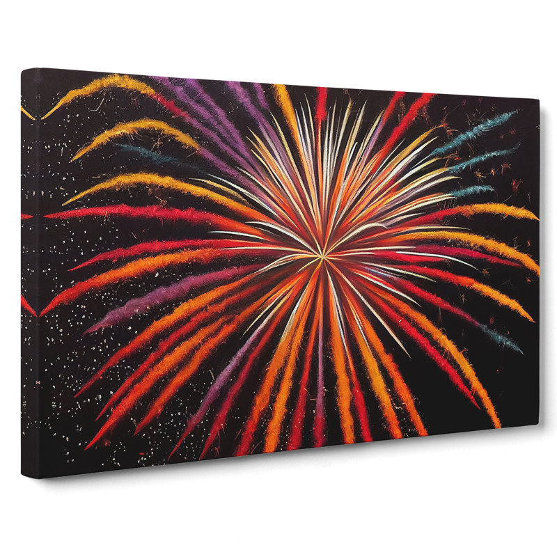 Mysterious Fireworks - Wrapped Canvas