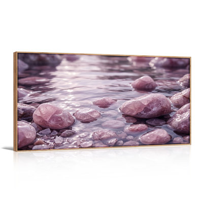 «Pink Stones», reproduction d'art sur toile, ensemble de 1