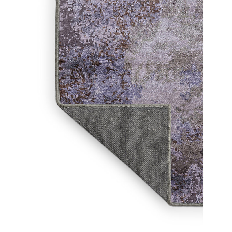 Tapis abstrait gris, Tapis de couloir 2 pi x 5 pi
