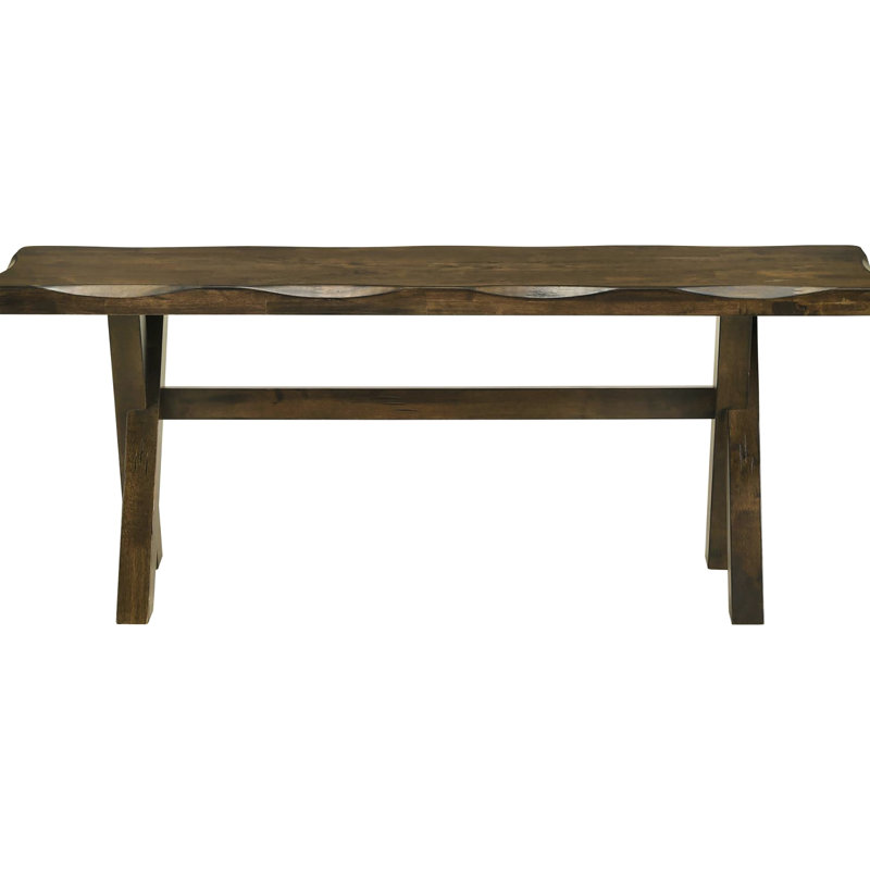 Banc brun en noyer avec noix de muscade - convient à différents décors