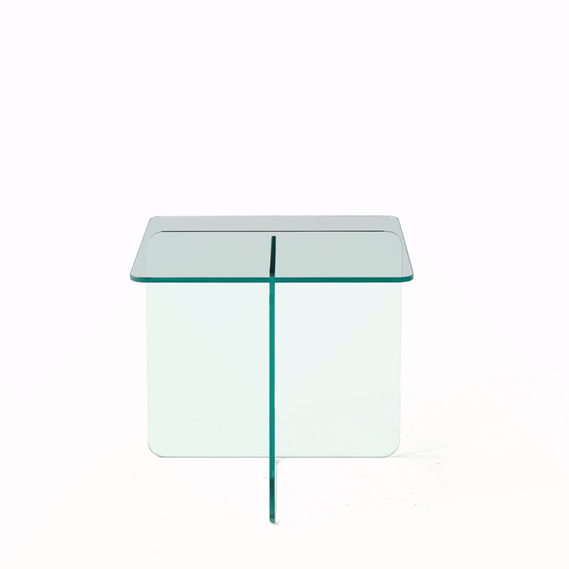 Tempered Clear Glass Sidetable