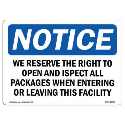 Notice We Inspect All Packages When Entering