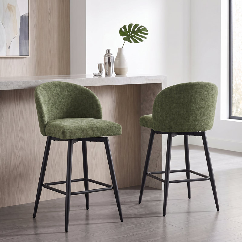Tabouret de bar et de comptoir pivotant, Vert, Extra Tall (27.2" Seat Height)