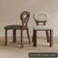 Chaise d'appoint à dossier solide gris (ensemble de 2)-399773800