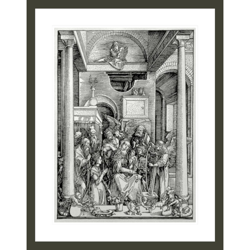La Vierge et l'enfant avec les saints par Albrecht Dürer, impression giclée sur cadre, H 29,5 po x l 23,22 po
