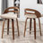 Hesson Swivel Faux Leather Low Back Bar Stools-146799714-146634185