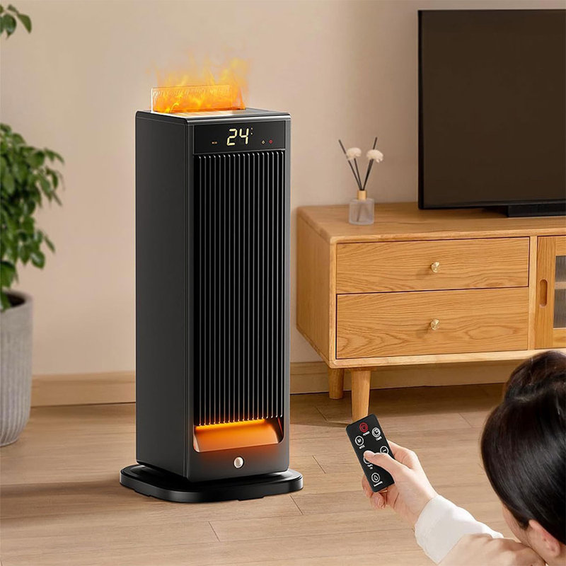 Breeins 6824 BTU Wall Mounted Space Heater with Adjustable Thermostat