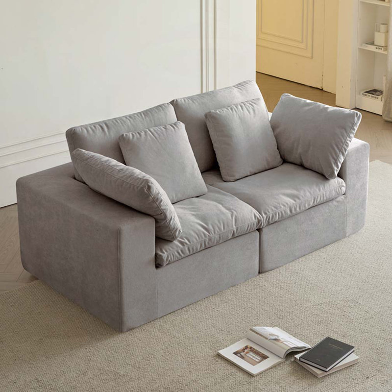 Modular Sectional Sofa, Light Gray