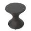 Table d'appoint d'extérieur en osier brun de 16 pouces Hourgla