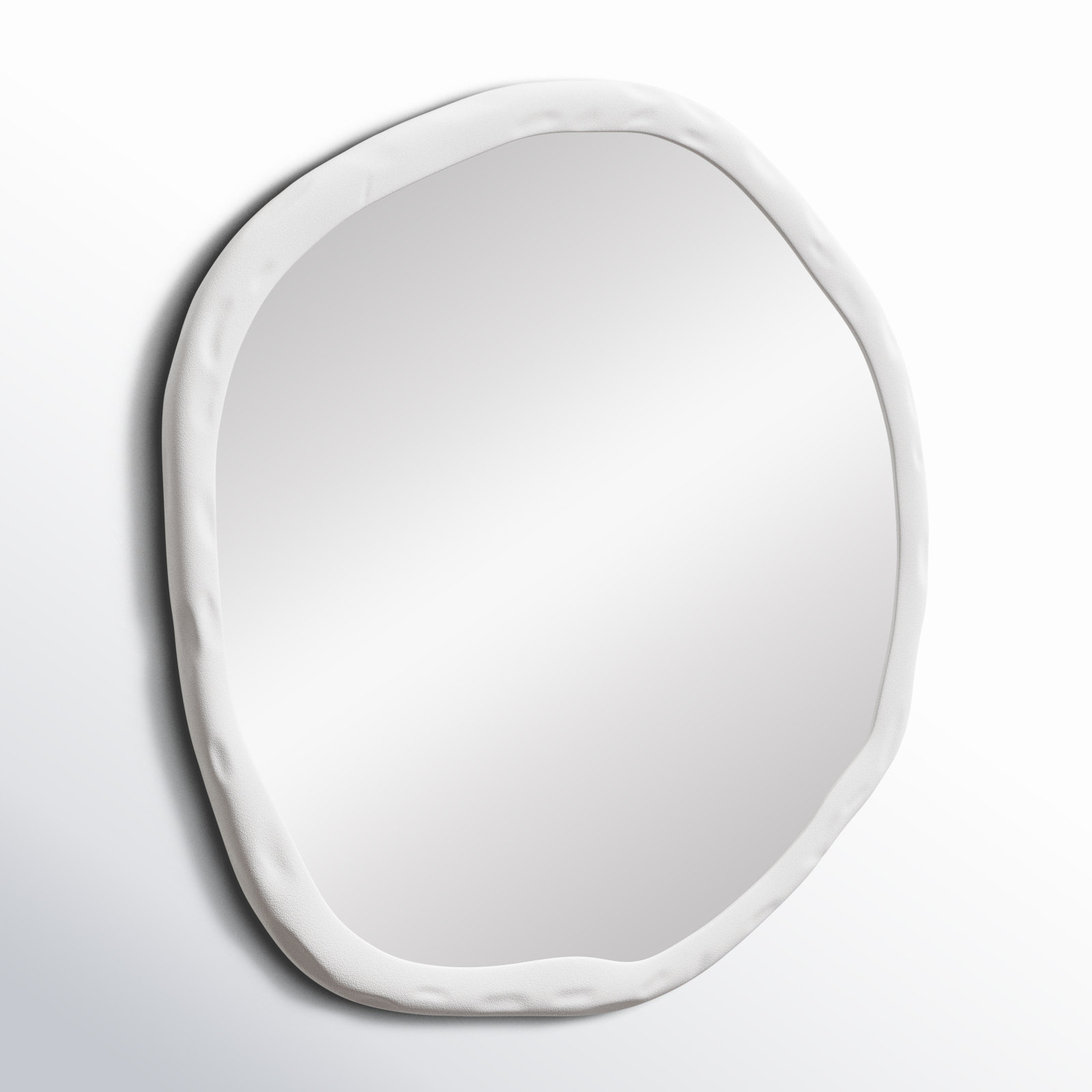 Nola Distressed Accent Mirror, 24" x 24", White
