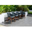 Chaise de patio noire avec accoudoirs Rafael-769227782