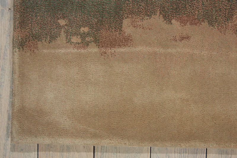 Wool Abstract Area Rug in Cream/Gray/Light Tan, Rectangle 4' x 6'