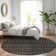 Machine Washable Indoor/Outdoor Christain ACN1409 Black Rug