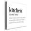 «Kitchen Définition», art textuel sur toile tendue-1756407061