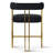 25" Upholstered Gold Chenille Arm Counter Stool (Set of 4)-992046053
