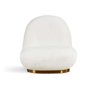 Chaise longue avec base dorée