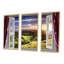 Vue de fenêtre - ensemble d'art mural sur toile encadré paysage de 3-1041258330-1041258331