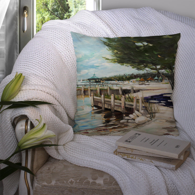 Coussin décoratif intérieur / extérieur At The Pier, H 18 po x l 18 po x P 5,5 po