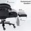 Big and Tall Ergonomic Office Chair with Footrest, Heavy Duty Massage Executive Desk Chair with Lumbar Support, Adjustable Headrest-129448334