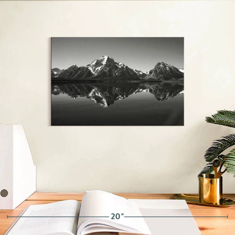 Alvord Grand Teton Mountains BW, H 8 po x l 12 po