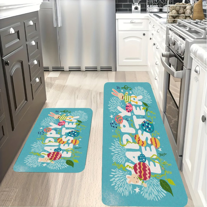Happy Easter, Kitchen Mats Set of 2