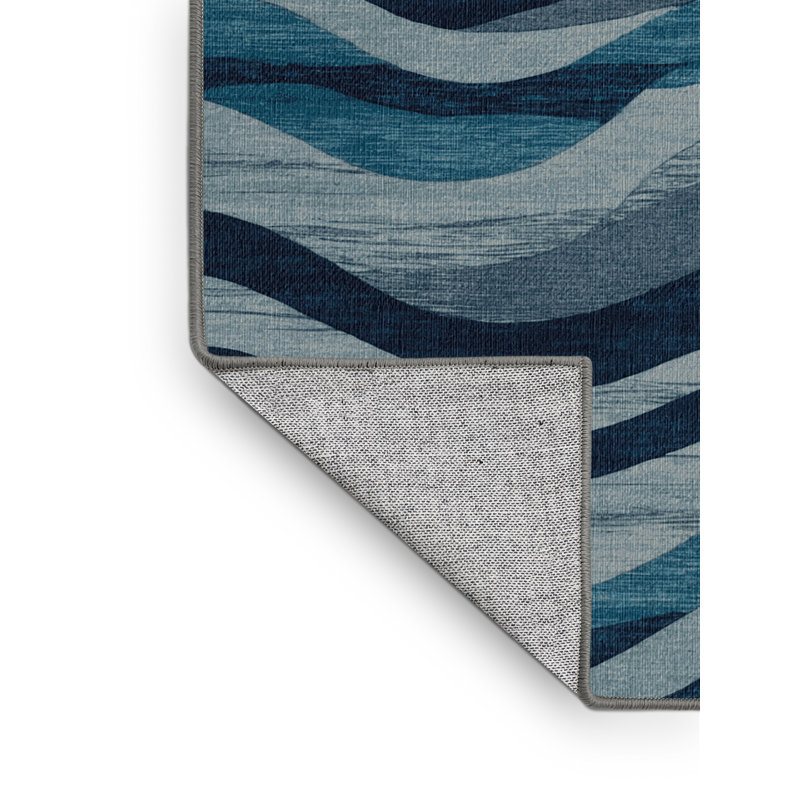  Tapis côtier lavable de luxe Ocean Waves, Tapis de couloir 2 pi x 5 pi