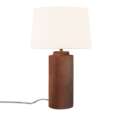 Luminance - Tower Ceramic Portable Lamp - Antique Copper - White