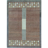 Hand-Knotted High-Quality Red and Brown Area Rug