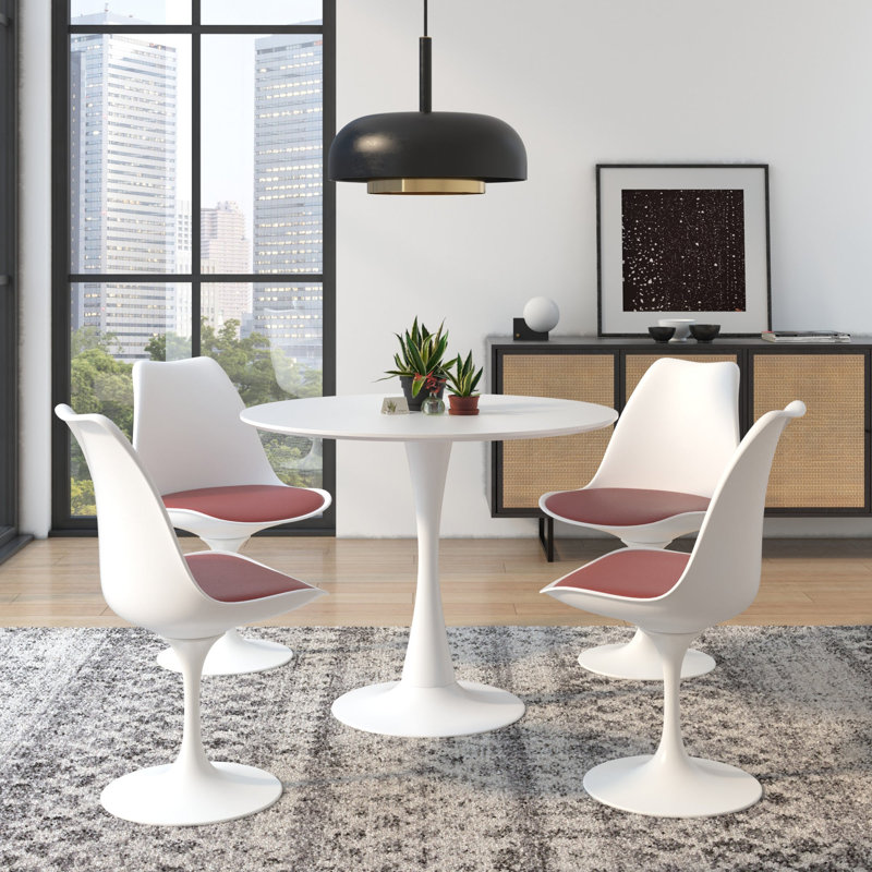 Upholstered Dining Chair, Gray Faux Leather