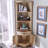 European style hand-painted corner bookcase