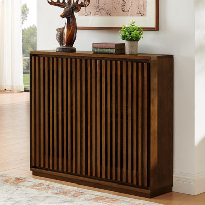 Mid Century Modern Fluted Hollowed Out Sideboard Cabinet by AONYAYBM