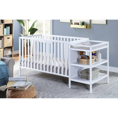 Ensemble de lit de bébé et table à langer convertible 3-en-1 Palmer - blanc