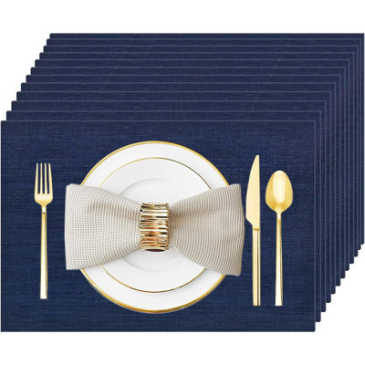 Ensemble de 12 napperons lavables et essuyables pour la table de salle à manger