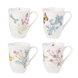 Lenox Butterfly Meadow Herbs Mugs, Set of 4