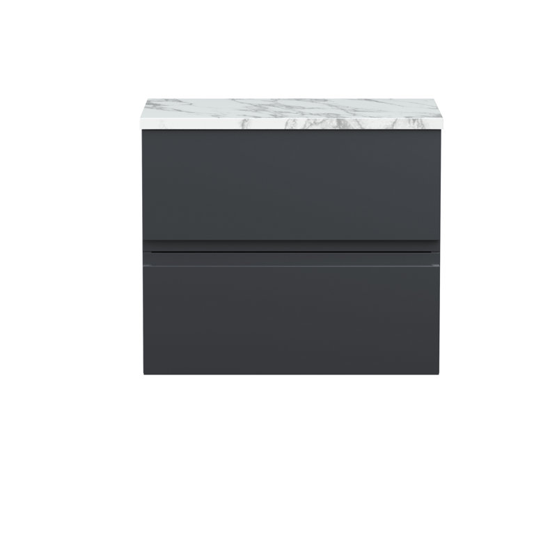 Urban 61cm Single Bathroom Vanity Base Only, Soft Black