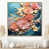 Toile avec cadre flottant or