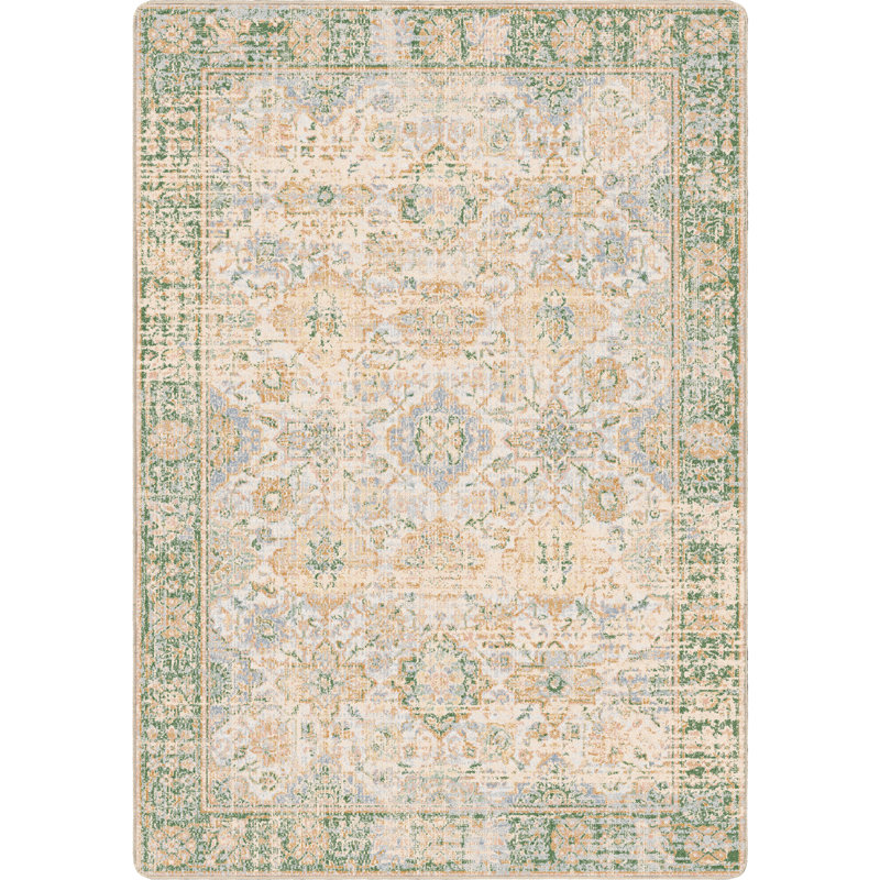 Residency Vintage Focus Traditional Persian Area Rug, Rectangle 7'8" x 10'9"